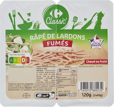 Râpé de lardons fumés