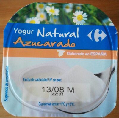 Yaourt nature sucré