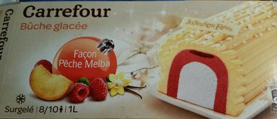 Bûche Glacée Façon Pêche Melba