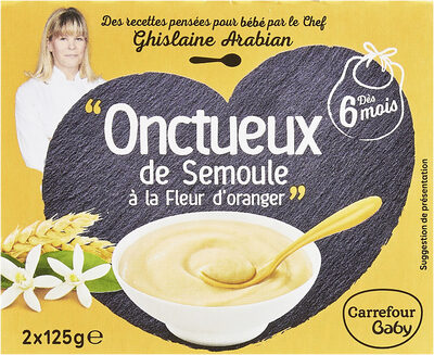 Onctueux de Semoule à la Fleur d'Oranger