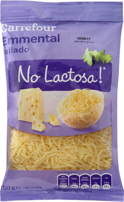 Emmental rallado sin lactosa