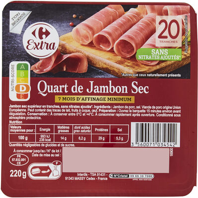 Quart de Jambon Sec 9 mois d'affinage minimum