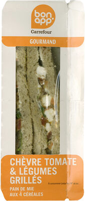Sandwich chevre tomate & legumeq grilles
