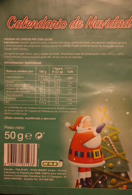 Calendario de Navidad Chocolate con leche