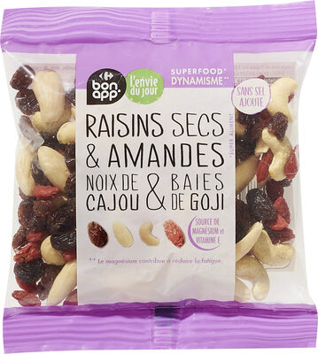 Raisins secs & amandes noix de cajou & baies de goji
