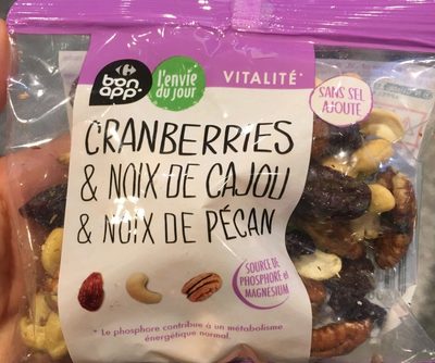 Cranberries & noix de cajou & noix de pécan