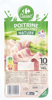 Poitrine Tranches fines Nature