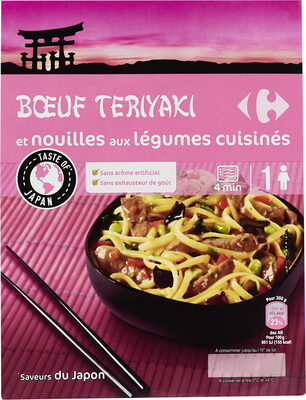 Boeuf Teriyaki et nouilles aux légumes cuisinés