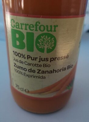 100% Pur jus pressé Jus de Carotte Bio