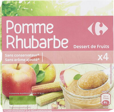 Pomme Rhubarbe Dessert de fruits