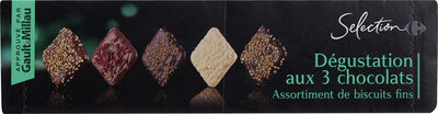 Dégustation aux 3 chocolats Assortiment de biscuits fins