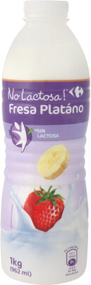 Yogur Liquido Fresa Y Platano Sin Lactosa