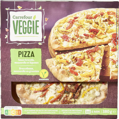 PIZZA Sauce brocolis, mozzarella et légumes