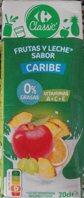 Fruits et lait* saveur caraibes