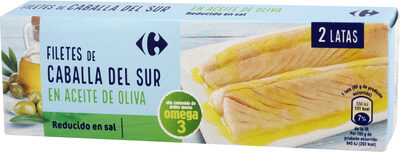 Filete Caballa Sur Aceite Oliva Bajo en Sal Omega-3