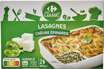Lasagnes chèvre épinards