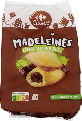 Madeleines coeur au chocolat