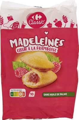 Madeleines coeur à la framboise
