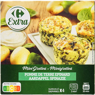 Mini Gratins POMME DE TERRE EPINARD
