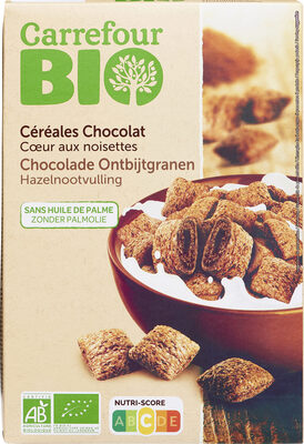 Céréales chocolat cœur aux noisettes