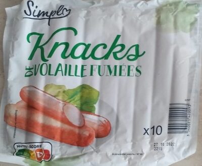 Knacks de poulet fumées