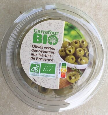 Olives vertes dénoyautées aux Herbes de Provence