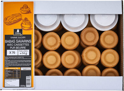 Gamme sucrée babas savarins avec caissettes
