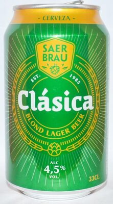 CERVEZA SAER BRAU EST. 1985 Clásica BLOND LAGER BEER