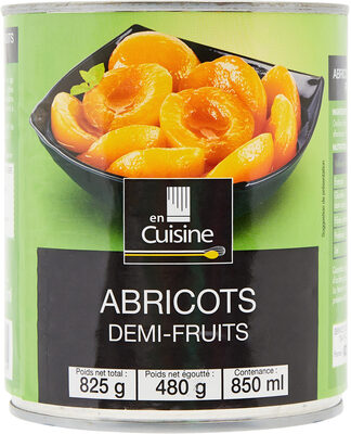 Abricots demi-fruits préservés