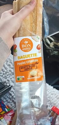 Baguette poulet crudités