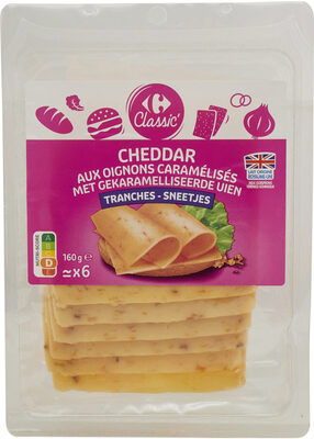 CHEDDAR aux oignons caramélisés
