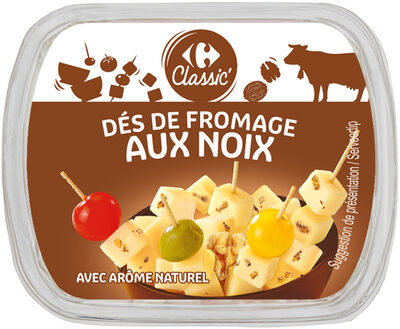 Dés de fromage aux noix