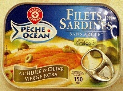 Filets de sardines à l'huile d'olive vierge extra
