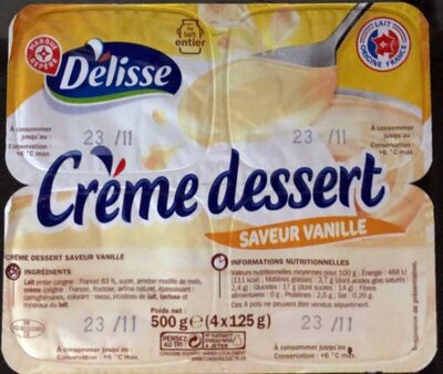 Crème Dessert Saveur Vanille