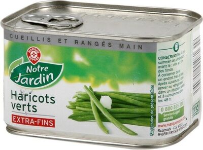 Haricots verts extra fins boîte