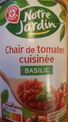 Chair de tomates cuisinée basilic