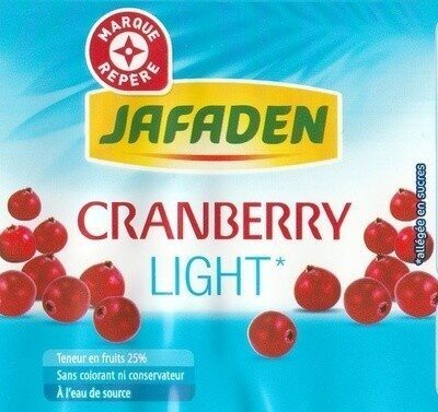 Boisson cranberry light