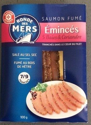 Émincé de saumon fumé aux 5 baies