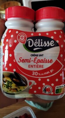 Crème uht semi épaisse