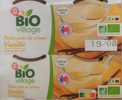 Petits pots de crème vanille bio