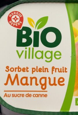Sorbet plein fruit mangue au sucre de canne