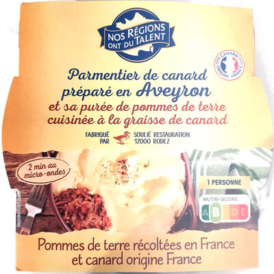Parmentier de canard préparé en Aveyron