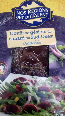 Confit de gésiers de canard du Sud-Ouest tranchés