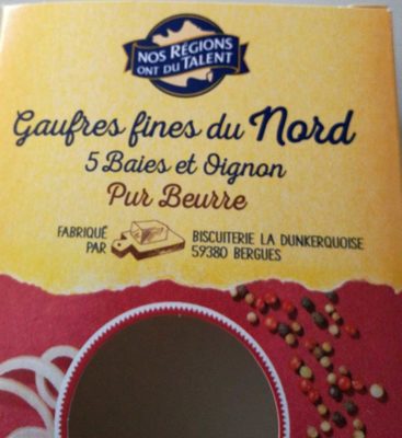 Gaufres fines du Nord 5 baies et oignon