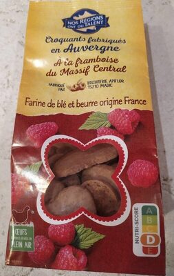 Croquants fabriqués en Auvergne a la framboise