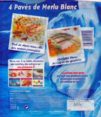 4 pavés de Merlu blanc