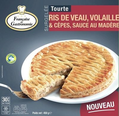 Tourte Ris de Veau, Volaille & Cèpes, Sauce au Madère