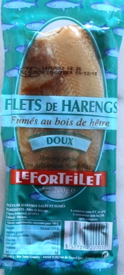Filets de harengs, doux, fumés au bois de hêtre