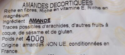 Amandes décortiquées