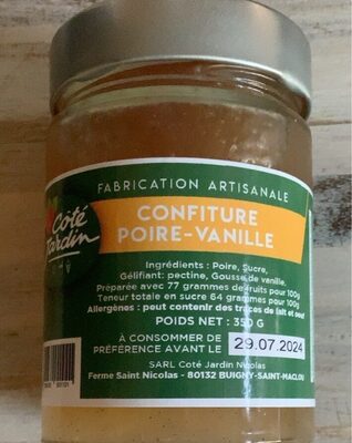 Confiture poire vanille